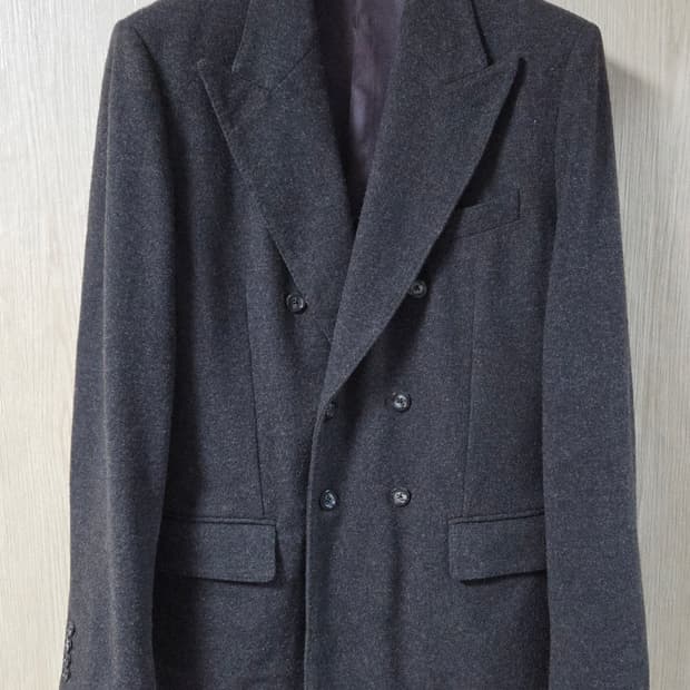 (착샷) 돌체 & 가바나 더블 울 블레이저 자켓 브라운