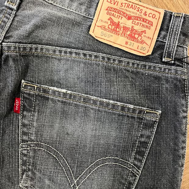 N4 리바이스 569 데님 청바지 팬츠 그레이