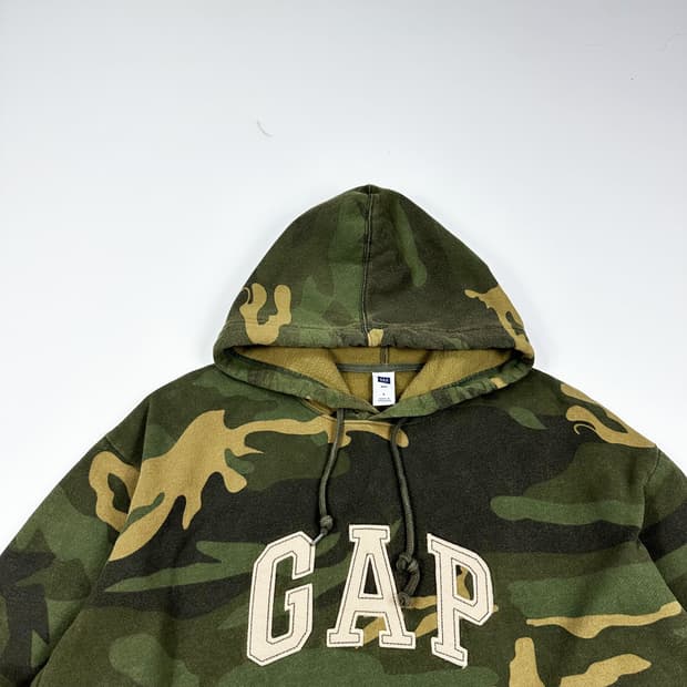 갭 GAP 밀리터리 카모 레터링 후드티 (L)