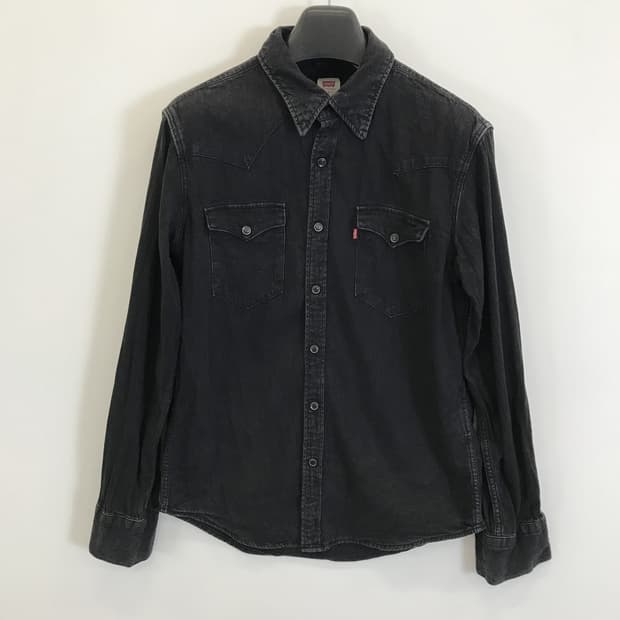 리바이스 LEVIS 흑청 데님셔츠 [M]