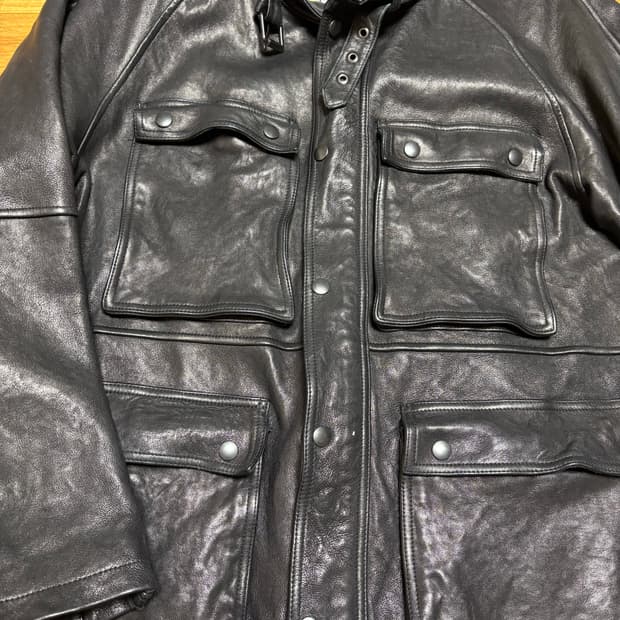 블랙아웃 바이커 자켓 XL