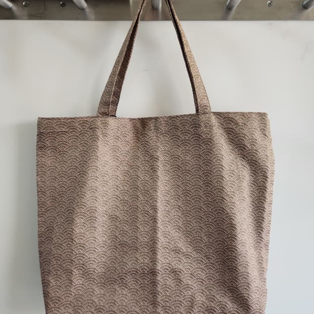 핸드메이드 나미 패턴 오비 패브릭 토트백