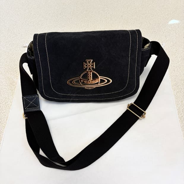 비비안웨스트우드 캔버스 크로스 숄더백