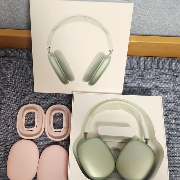 에어팟맥스그린새상품급(희귀제품)+정품충전기