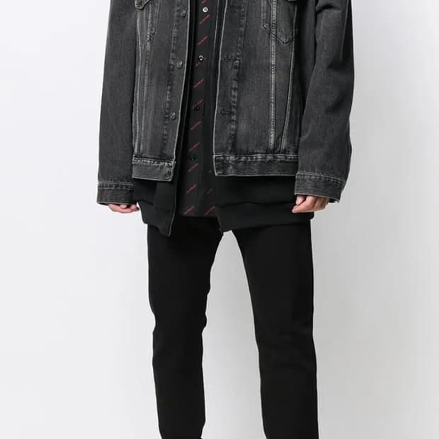 발렌시아가 블랙 트윈세트 데님 자켓 48