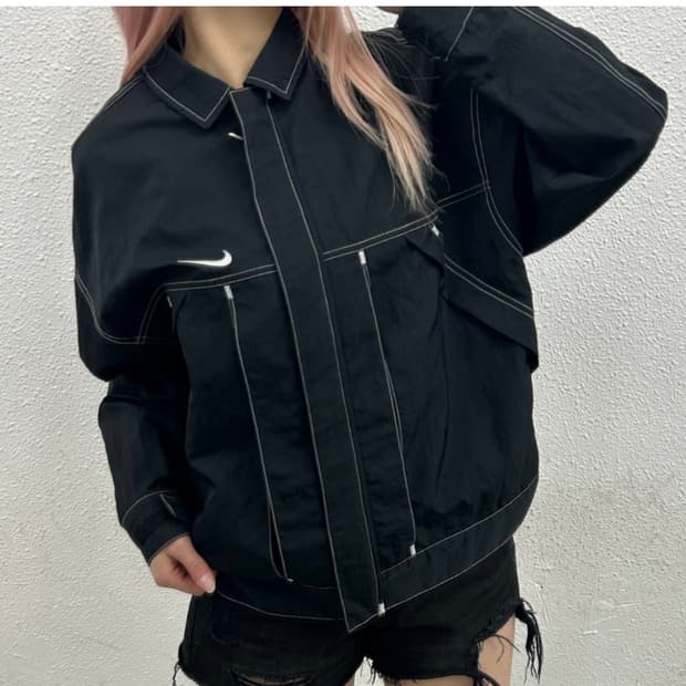 나이키 빅스우시 빅로고 스티치 우븐 자켓 바람막이