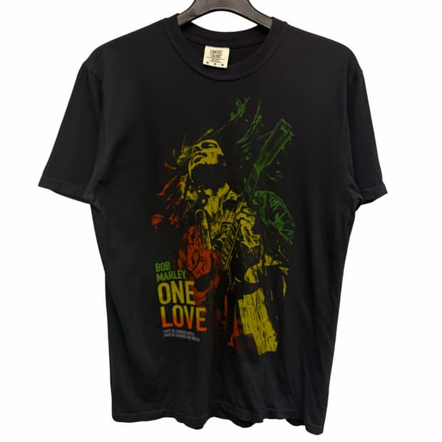 밥말리 One Love 그래픽 블랙 반팔 티셔츠 M