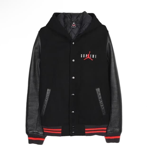 [s] 슈프림x조던 후드 바시티 자켓