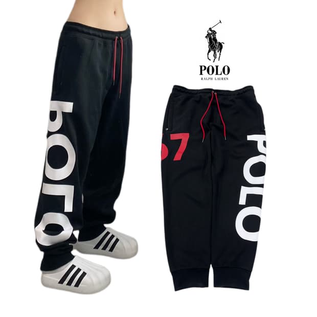 폴로 빅로고 배기 조거 트랙팬츠