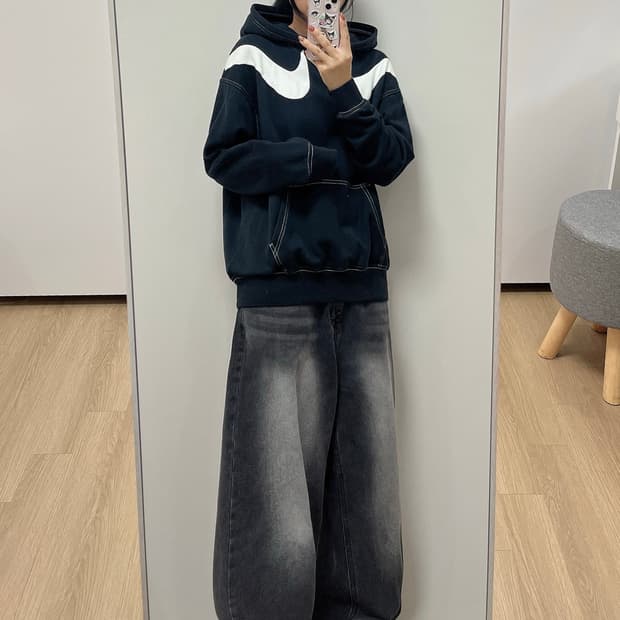 나이키 더블스우시 풀오버 후드티