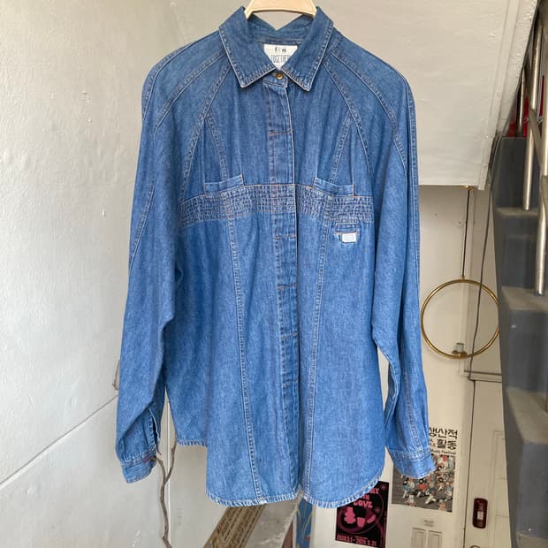 빈티지 포켓 데님 셔츠