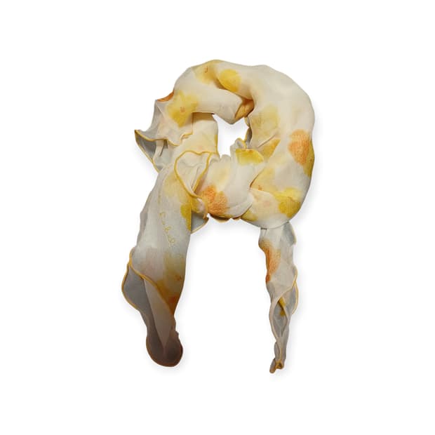 모리걸 private label  노란꽃 실크 쁘띠 스카프 