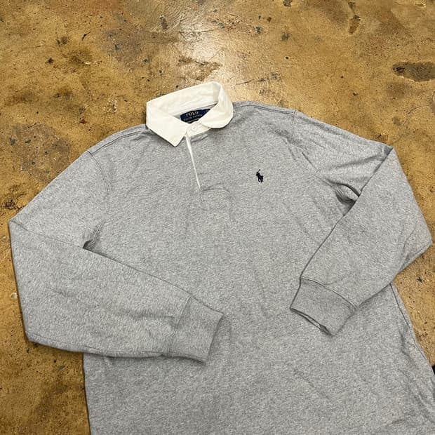 [정품/L] 폴로 랄프로렌 럭비티 그레이 b8