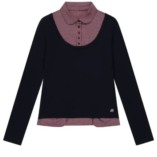 코이세이오 리버서블 칼라 롱슬리브 네이비 coyseio reversibl