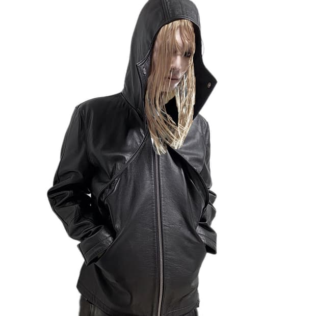 FLANEUR  후디 바라클라바 카우레더자켓