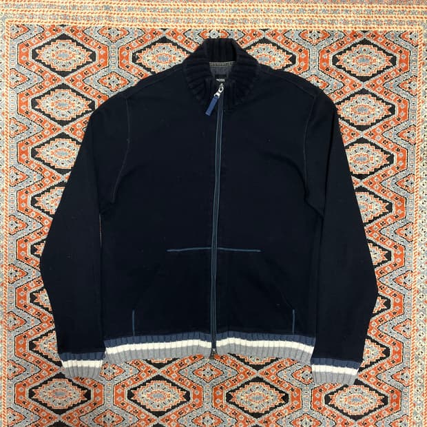 휴고보스 네이비 니트 집업 남성L