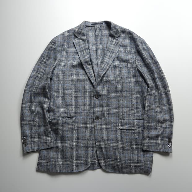 빨질레리 이태리 체크 린넨 혼방 블레이저 (XL)