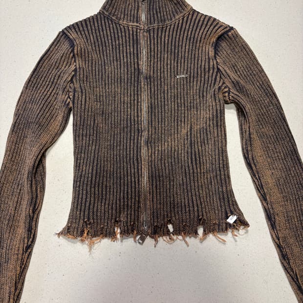 빈티지 골지 가디건