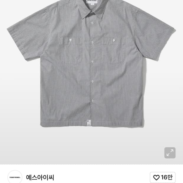 예스아이씨 스트라이프 반팔셔츠 M