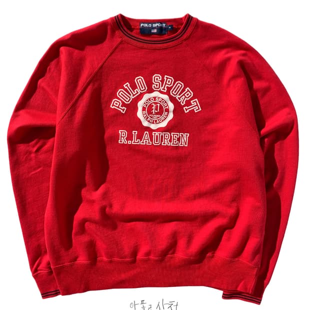 90s 폴로 스포츠 그래픽 스웻셔츠 Sweatshirt