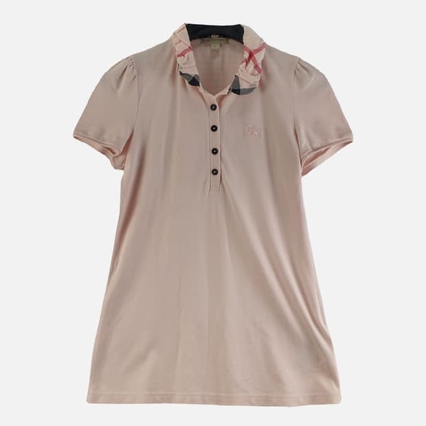 버버리 라이트 핑크 여자 카라티 S N3899