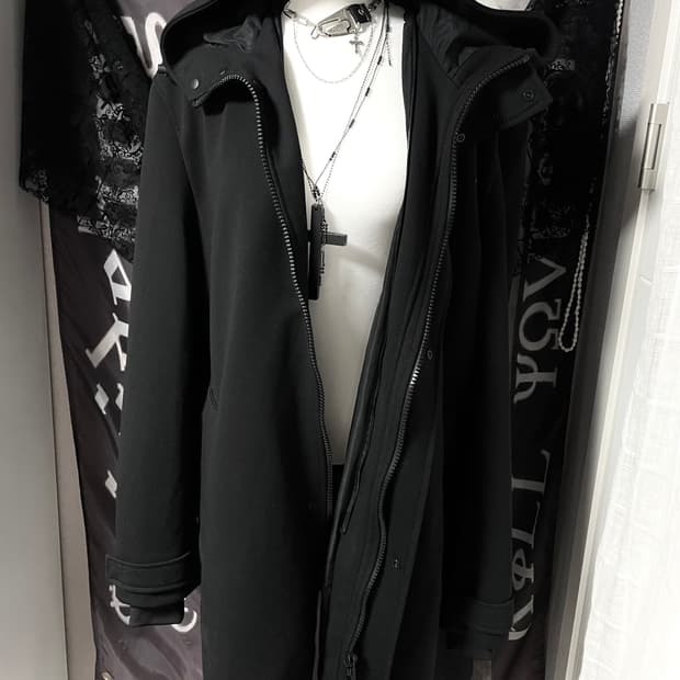 자라 블랙후드롱코트집업 요지야마모토남녀공용유니섹스다크웨어아방가르드