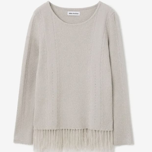 밀로 우먼 프린지 니트