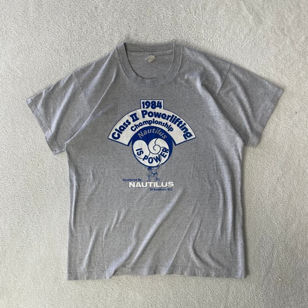 1984 너틸러스 싱글스티치 헬창 반팔티셔츠 