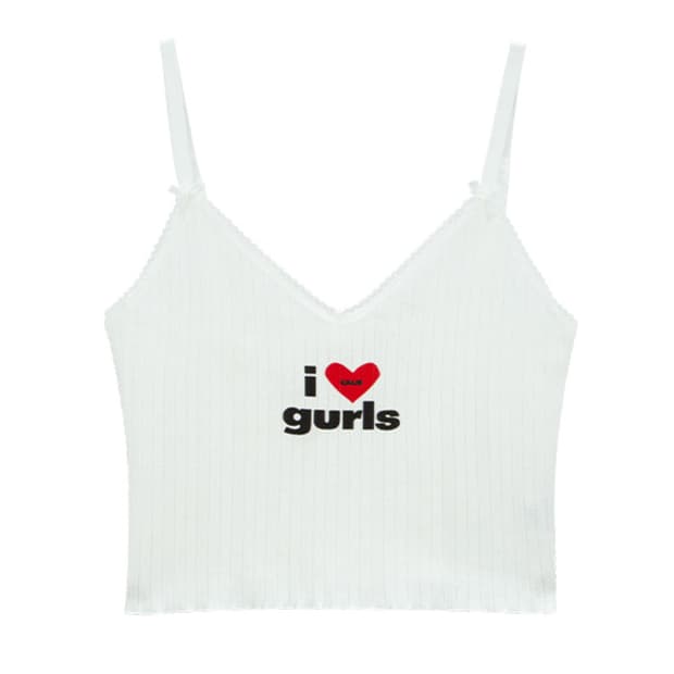 애즈이프캘리 CALIE GURLS SLEEVELESS WHITE