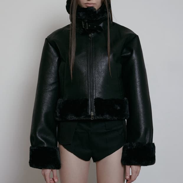 24fw 보헤미안서울 무스탕 블랙