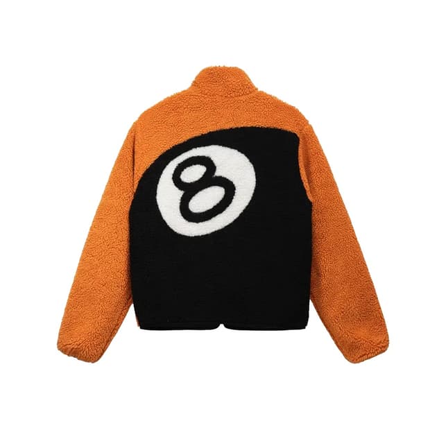 스투시 8볼 쉐르파 자켓 오렌지