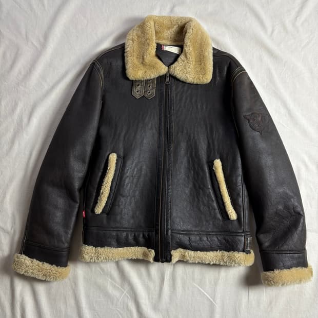 Levis 리바이스 B-3 양가죽 시어링 무스탕 봄버 자켓 L