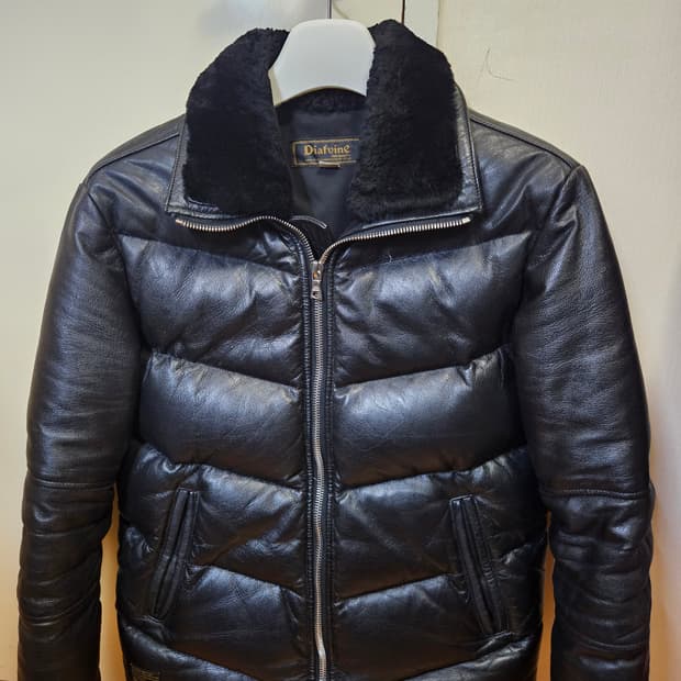95 M) 디아프바인 사슴가죽 디어스킨 덕다운 패딩