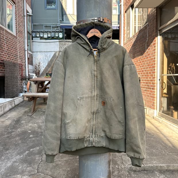 칼하트 디트로이트 덕 액티브 모스그린 워크자켓 J130