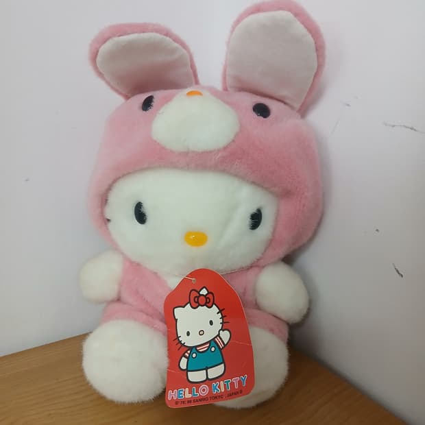 99년도 빈티지 산리오 헬로키티 토끼 후드 인형