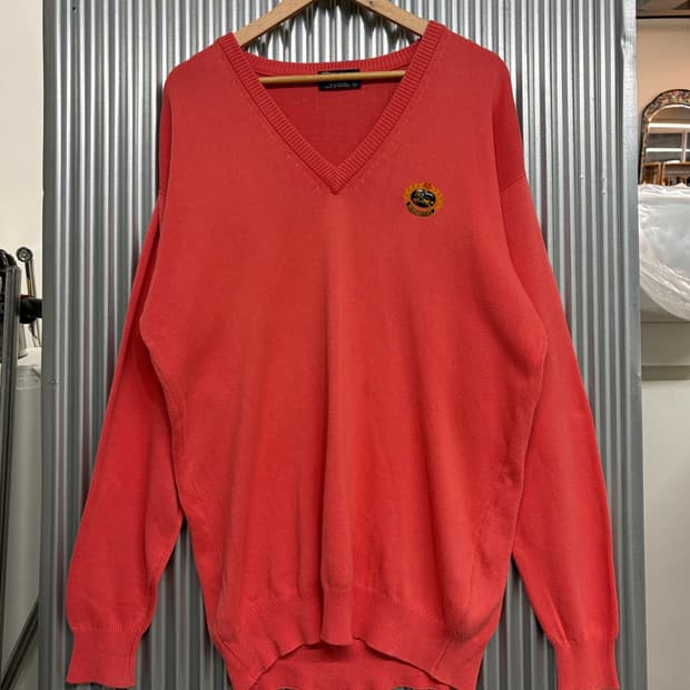 [M] 버버리 Burberrys 빈티지 코랄 브이넥 니트 18.9
