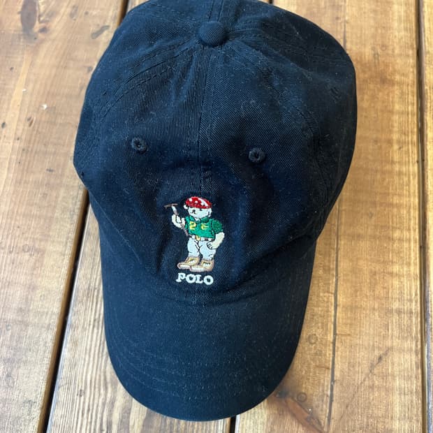 폴로 블랙 베어 볼캡