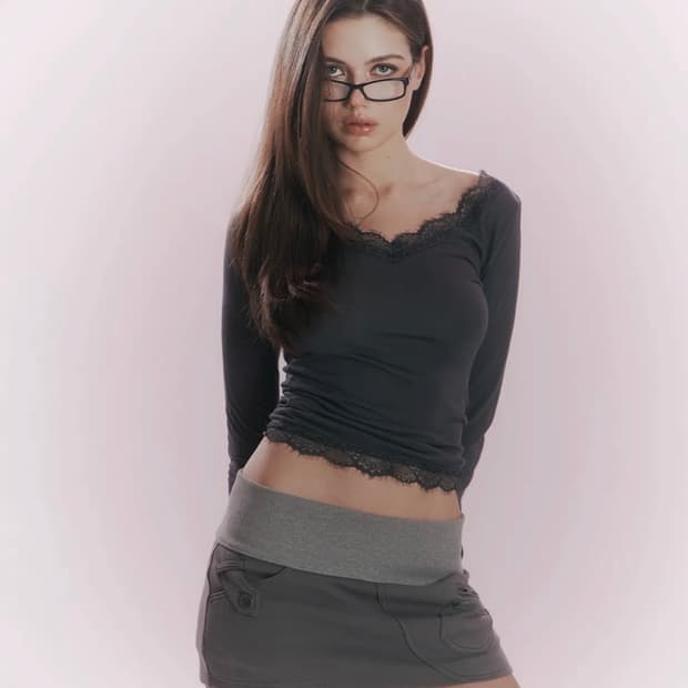 플리즈노팔로우 karena side pocket mini skirt