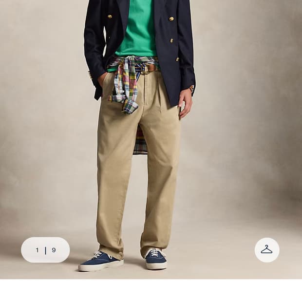 휘트먼 릴렉스핏 플리츠 치노 팬츠 30