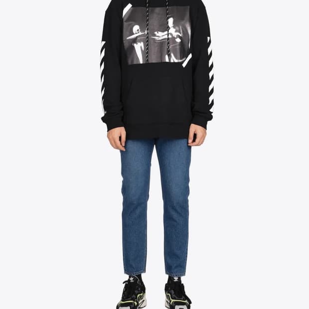 [95] 오프화이트 카라바조 스컬 후드티