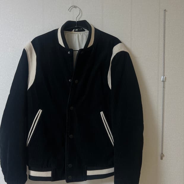 자라 코듀로이 바시티자켓