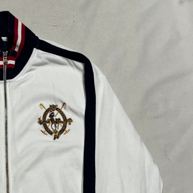 XL 폴로랄프로렌 뉴욕 파이니스트 화이트 트랙 자켓