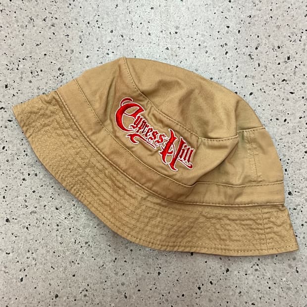 빈티지 Cypress Hill 로고 자수 버킷햇