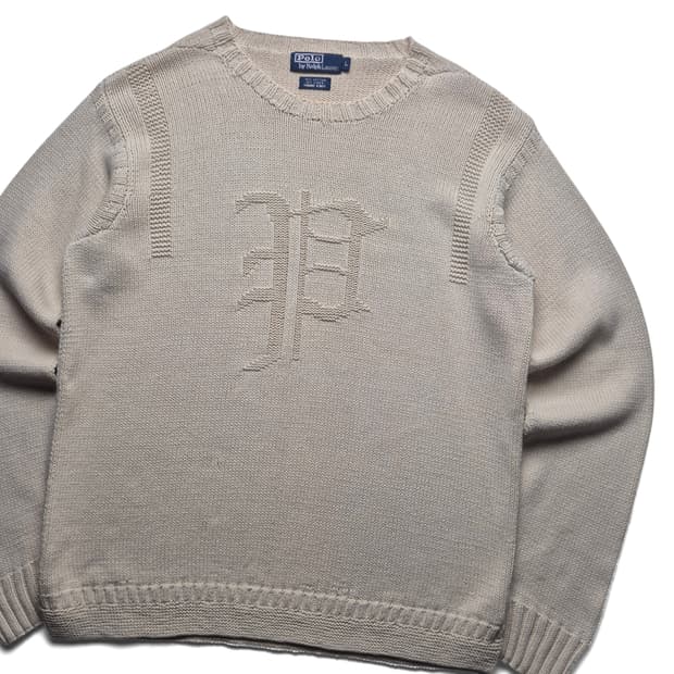 [L] 폴로 랄프로렌 00s P로고 핸드니트