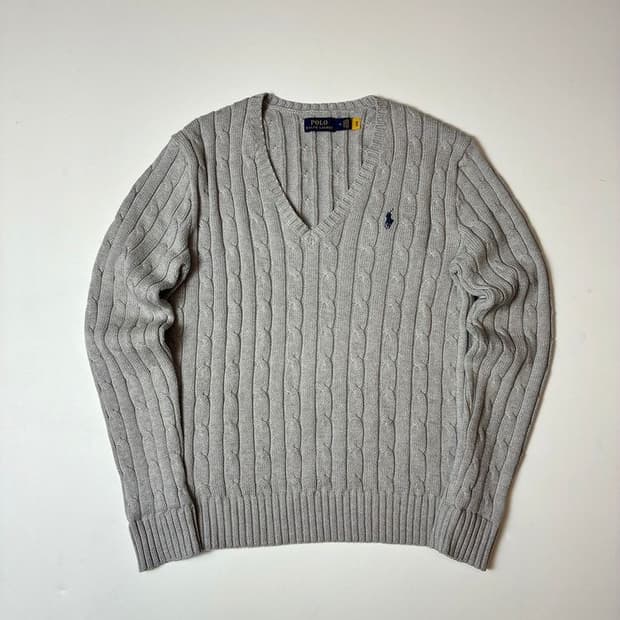 폴로 랄프로렌 큐알 신형 꽈배기 코튼 니트 PN8071