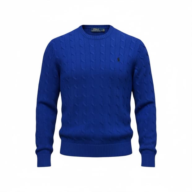 폴로 랄프로렌 블루 케이블 니트
