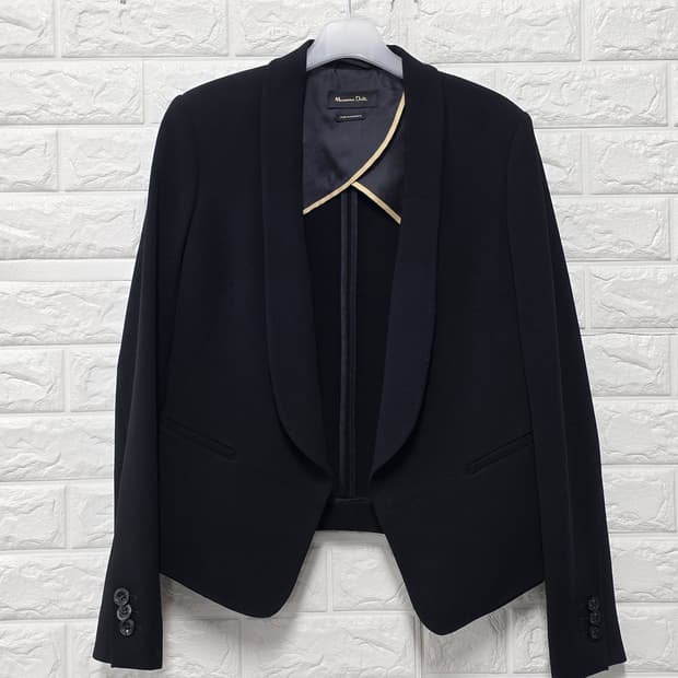 마시모두띠 블랙 쇼트 오픈 자켓  M