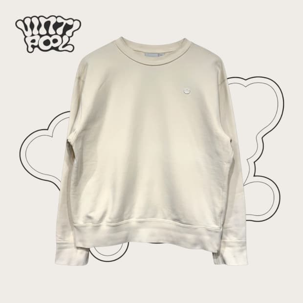 아디다스 트레포일 맨투맨 아이보리 S