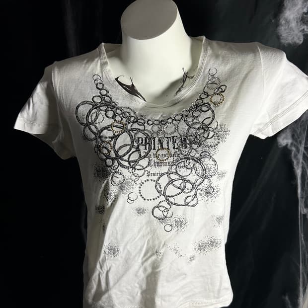 beaded y2k spell tee