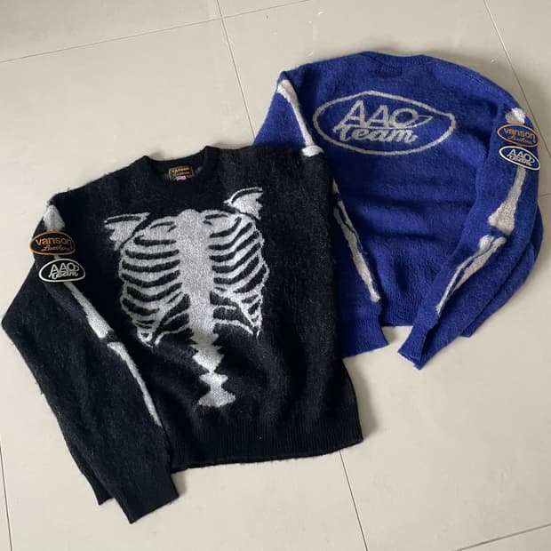 (후루츠소개할인) X AAO REAL BONE mohair knit